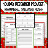 Holiday Research Project: Informational/Explanatory Writin