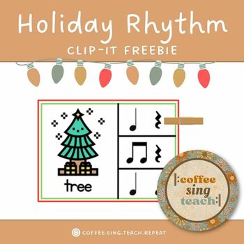 Preview of Holiday Rhythm Clip-It Cards