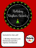 Holiday Rhythm Worksheet - Ta and Titi - Ready to print!