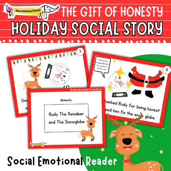 Preview of Christmas SEL Social Story: Rudy The Reindeer | Honesty | Emergent Reader