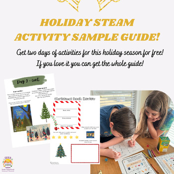 Preview of Holiday STEAM Activity Guide Sampler including Christmas Maker, Science, Crafts