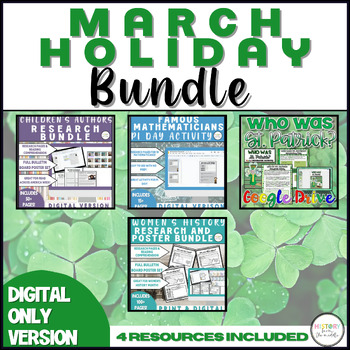 Preview of Holiday SUPER Bundle for March - Reading & Writing - Digital