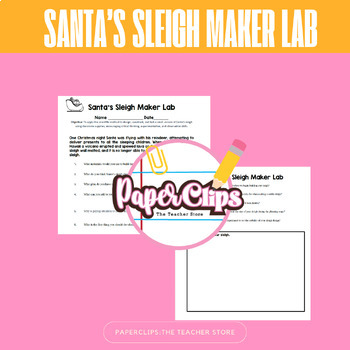Preview of Holiday Santa's Sleigh Maker Lab