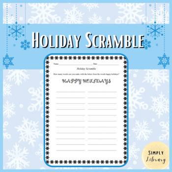 Preview of Holiday Scramble