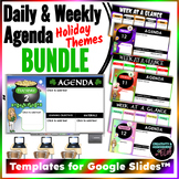 Holiday / Seasonal Daily & Weekly Agenda BUNDLE for Google