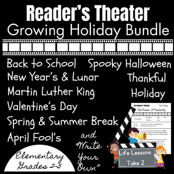 Preview of Holiday Seasonal Growing Reader's Theater Scripts Bundle; 70 Plays & 15 Holidays