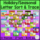 Holiday/Seasonal Letter Sort & Trace Bundle