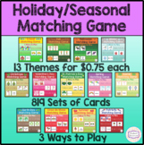 Holiday/Seasonal Matching Game Bundle
