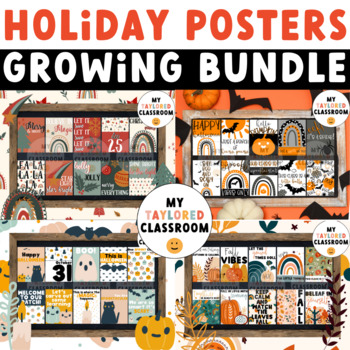 Preview of Holiday/Seasonal Posters GROWING Bundle