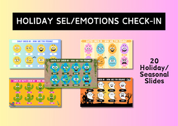 Preview of Holiday/Seasonal SEL/Emotions Check-In