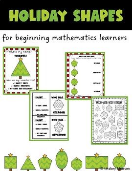 Preview of Holiday Shapes for Beginning Mathematics Learners