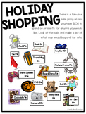 Holiday Shopping - Adding Money Holiday Activity