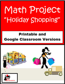Preview of Holiday Shopping Project - Printable & Distance Learning Versions