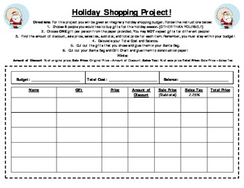 Preview of Holiday Shopping (Sales Tax and Discount) Project!