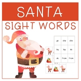Holiday Sight Word Game- Santa/Christmas Themed