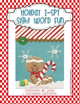 Preview of Holiday Sight Word I-Spy Fun-Dolch List 1-11 Differentiated and Aligned