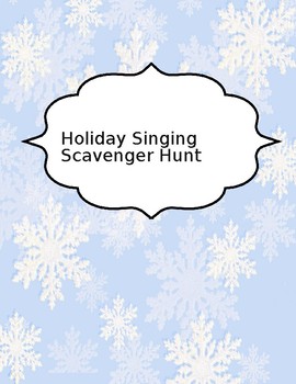 Preview of Holiday Singing Scavenger Hunt