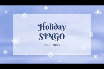 Preview of Holiday Singo Bingo