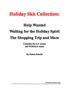 Preview of Holiday Skit Collection--All Female Roles