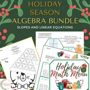 Preview of Holiday Slopes and Linear Equations Activity Bundle