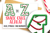 Holiday Snack Cake Tree Alphabet Set | Alpha pack PNG Font