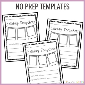 holiday recount writing templates holiday snapshots by