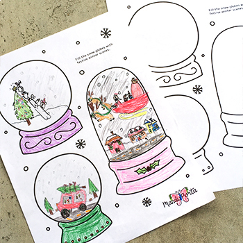 Preview of Holiday Snow Globe Drawing Activity | Christmas Parties, Early Finishers