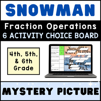 Preview of Adding Subtracting Multiplying & Dividing Fractions | Holiday Digital Activity
