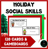 Christmas Holiday Social Skills Cards and Activities Speec