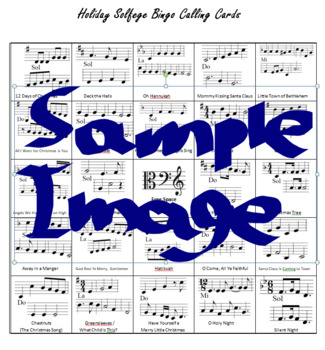 Preview of Holiday Solfege Bingo!