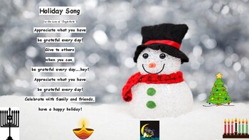 Preview of Holiday Song