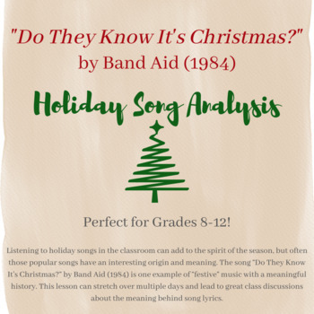 Preview of Holiday Song Analysis & Informational Research: "Do They Know It's Christmas?"