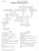 Holiday Song Crossword