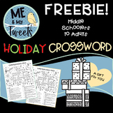 Holiday Song Lyric Crossword Puzzle--Middle Schoolers to Adults!
