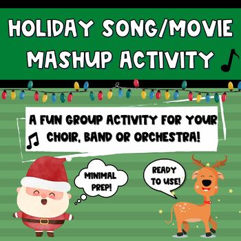 Preview of Holiday Song and Movie Mashup Music Activity- A fun December Group Lesson