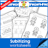 Subitizing Worksheets - Winter Holidays