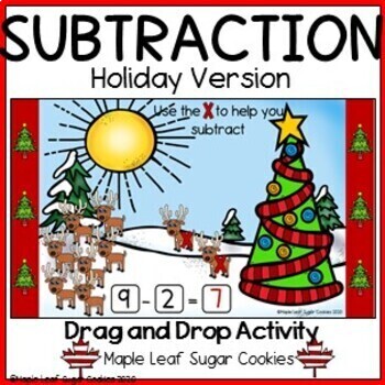 Preview of Holiday!! *** Subtraction *** Subtract from 20 *** Christmas!! Difference Slides