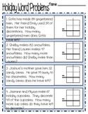Holiday Subtraction with Regrouping Word Problems