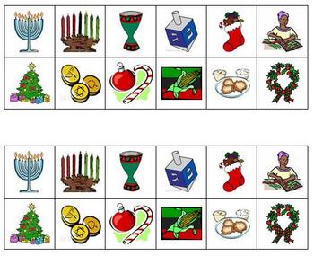 Preview of Holiday Symbols Sorting Activity