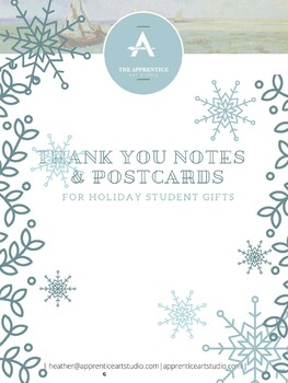 Preview of Holiday Teacher Thank You Notes & Postcards