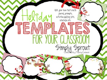Preview of Holiday Templates for your Smart board Create your own resources
