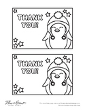 Holiday Thank You Cards Coloring Page