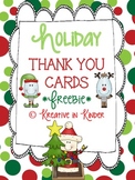 Holiday Thank You Cards Freebie