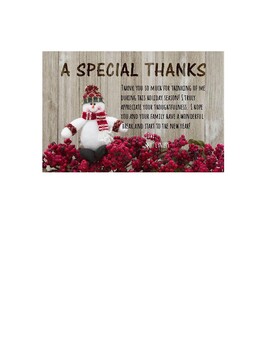 Preview of Holiday Thank You Letter