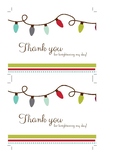 Holiday Thank You Note Card - Brightening My Day