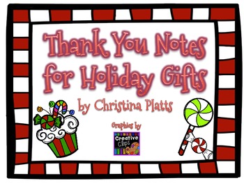 Preview of Holiday Thank You Note Cards