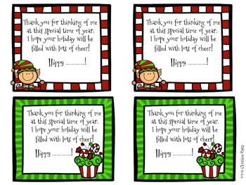 Holiday Thank You Note Cards By Read Write Sing 