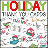 Holiday Thank You Note Cards Christmas Editable Google Slides