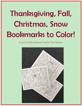 Free Printable Winter Coloring Bookmarks •