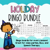 Holiday Theme Bingo BUNDLE | Vocabulary Word | Language Arts Game